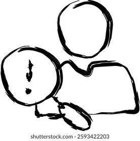 regard icon in Doodle style