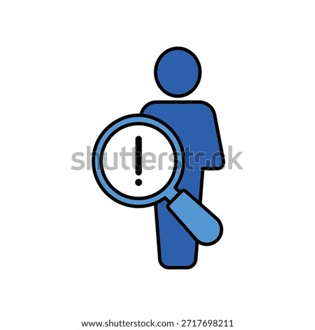 Regard icon outline editable stroke line drawing eps