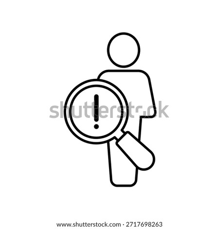 Regard icon outline editable stroke line drawing eps