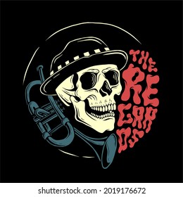 The Regards Skull Vector Design