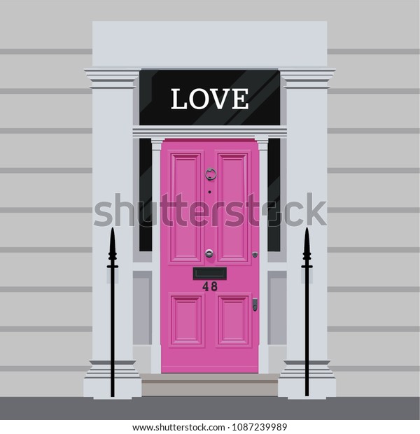 Regency Style London Doorway Stock Vector Royalty Free