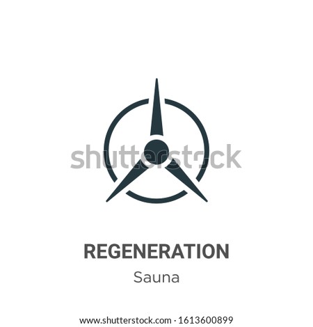 Regeneration glyph icon vector on white background. Flat vector regeneration icon symbol sign from modern sauna collection for mobile concept and web apps design.