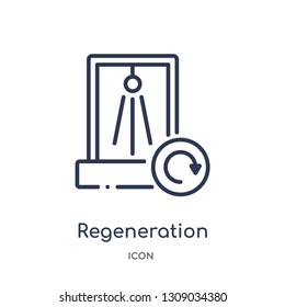 regeneration icon from sauna outline collection. Thin line regeneration icon isolated on white background.