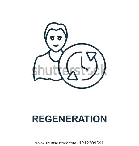 Regeneration icon. Simple illustration from biohacking collection. Creative Regeneration icon for web design, templates, infographics