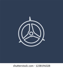 Regeneration icon. Trendy flat vector line Regeneration icon on dark blue background from sauna collection. 