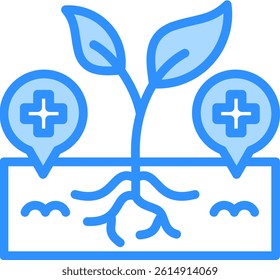 Regenerative Agriculture Icon Blue Color Vector Illustration