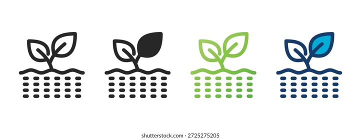 regenerative agriculture icon collection with multiple styles