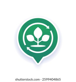 Regenerative agriculture icon, sustainable farming vector