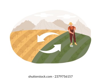 Regenerative agriculture isolated concept vector illustration. Conservation and rehabilitation farming system, increasing ecological biodiversity, water cycle improvement vector concept.