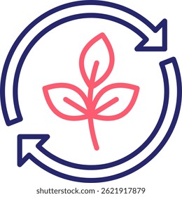 Regenerative Icon Color Vector Illustration