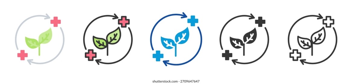 Conjunto de iconos regenerativos Estilo múltiple Varias colecciones