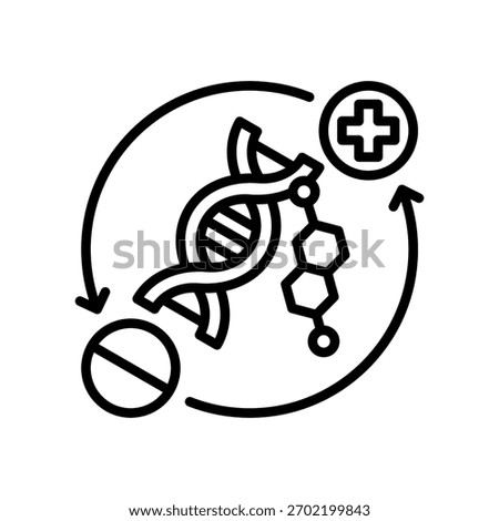 Regenerative Medicine Icon Line Vector Illustration