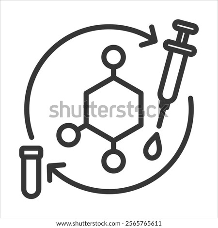 Regenerative Medicine Icon Vector Illustration Outline Style