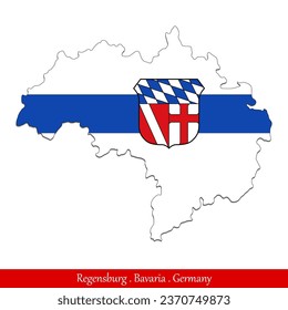 Regensburg Flag - Bavaria, Germany (EPS)