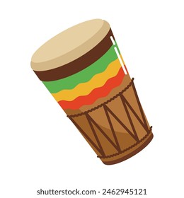 reggae african drum isolated design