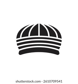 Reggae Beanie Filled Icon Vector Illustration