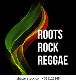 Reggae color wave poster design. Vector illustration EPS 10