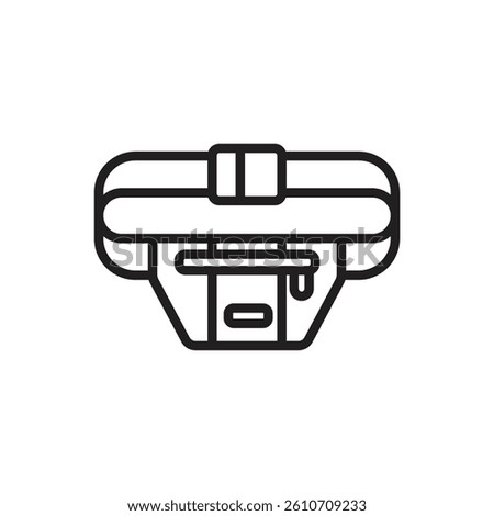 Reggae Fanny Pack Outline Icon Vector Illustration