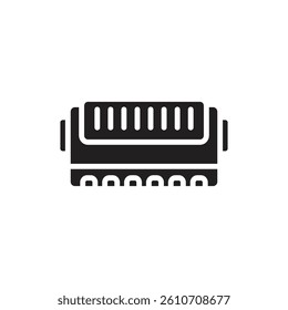Reggae Harmonica Filled Icon Vector Illustration