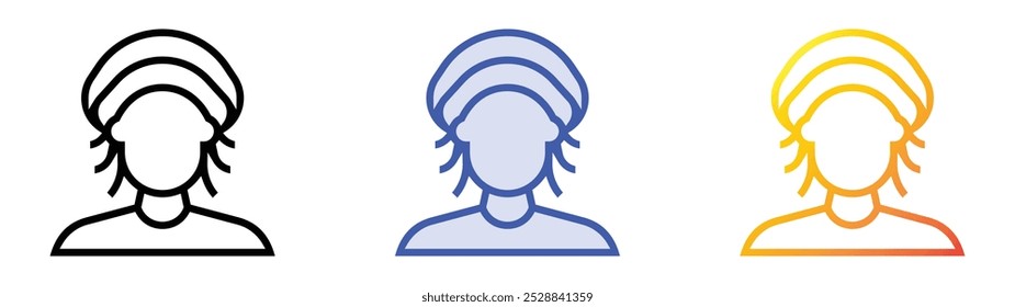 reggae icon. Linear, Blue Fill and Gradient Style Design Isolated On White Background