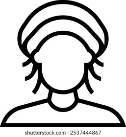 reggae icon. Thin linear style design isolated on white background