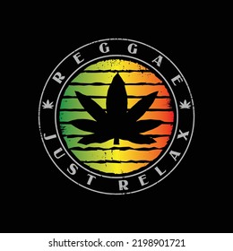 Reggae illustration typography. perfect for t shirt design