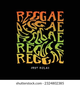 Reggae illustration typography. perfect for t shirt design