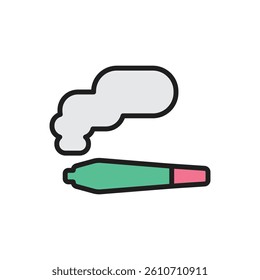 Reggae Joint Icon Vector Illustration