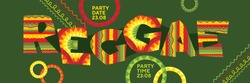Reggae Music Concept Horizontal Panoramic Poster