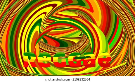 Reggae music creative colorful wallpaper. Artistic rasta style design background