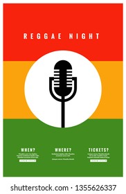Plantilla de póster de Reggae Night