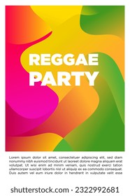 reggae party abstract event poster template vector illustration