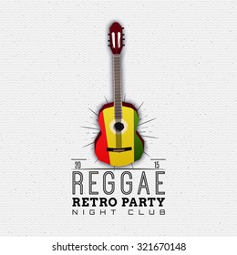 Reggae party insignia  and labels can be used for design, invitations, flyers, banners Site