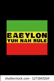 reggae rasta babylon flag poster jamaica