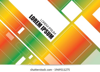 reggae rasta color dynamic square background modern template design horizontal