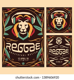  Reggae Rastafari Music Poster Illustration