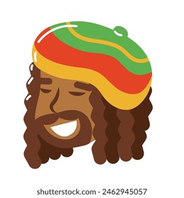 reggae rastafarian style isolated design