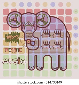 reggae reel tape recorder elephant album cover
