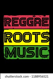 Reggae Roots Musica Jamaica Rasta Poster Music Distressed