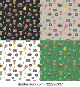 Reggae seamless pattern