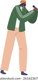 Reggae singer man performance vector illustration