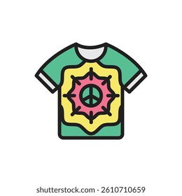 Reggae T-Shirt Icon Vector Illustration