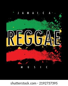 Reggae typography design t-shirt print vector illustration