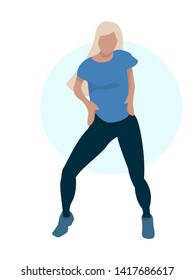 Reggaeton dancer vector illustration. Reggaeton girl.