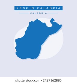 Reggio Calabria province (Italy, Italian Republic, Calabria region) map vector illustration, scribble sketch Province of Reggio Calabria map