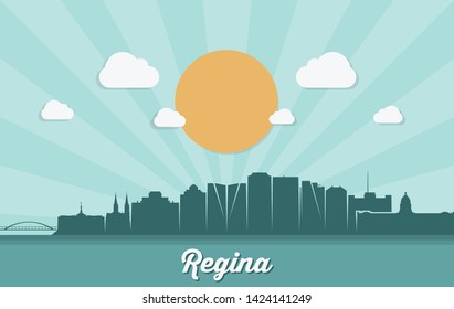 Regina skyline - Canada - vector illustration