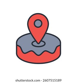 region icon. vector.Editable stroke.linear style sign for use web design,logo.Symbol illustration.
