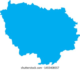 Region of the Ile of France map in France