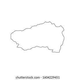 region map of cabins in country of el salvador