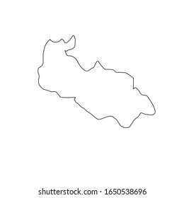 region map of moravia silesia in czech republic country